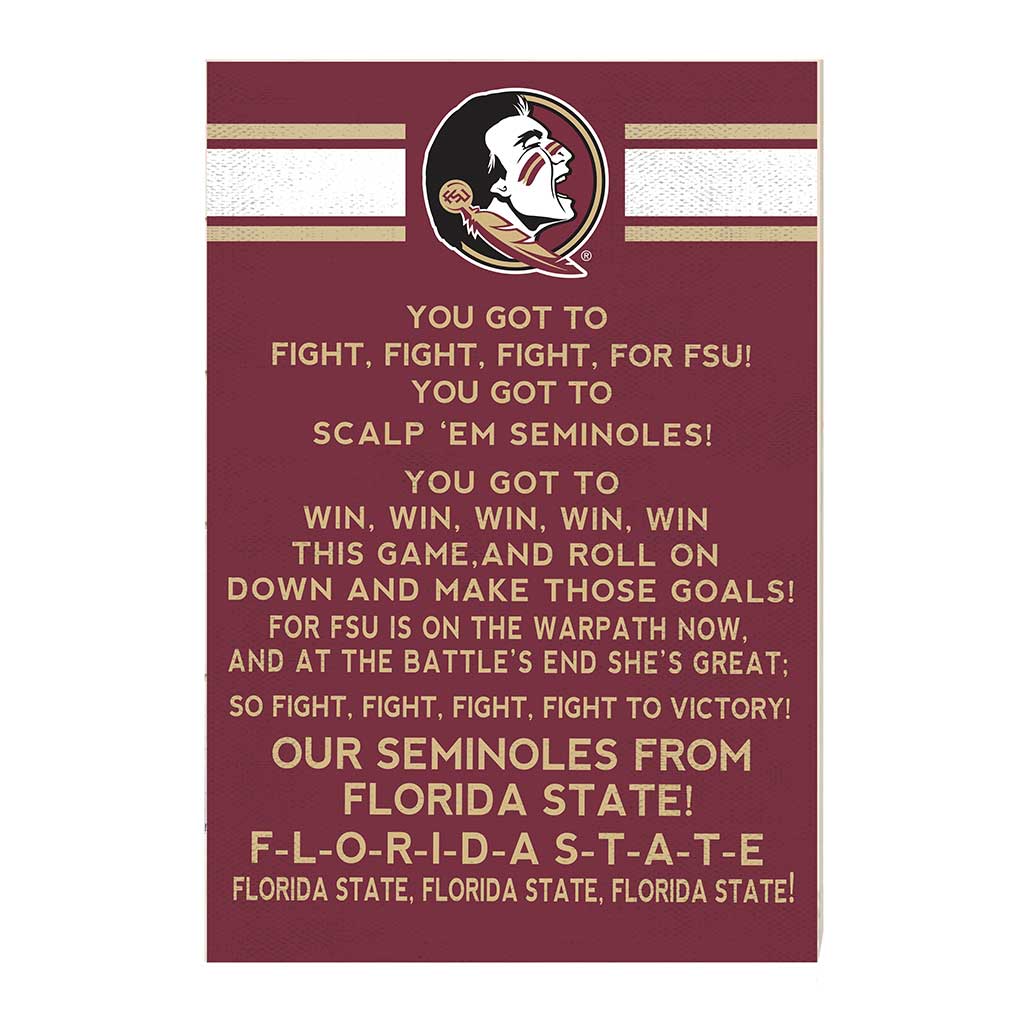 35x24 Fight Song Florida State Seminoles