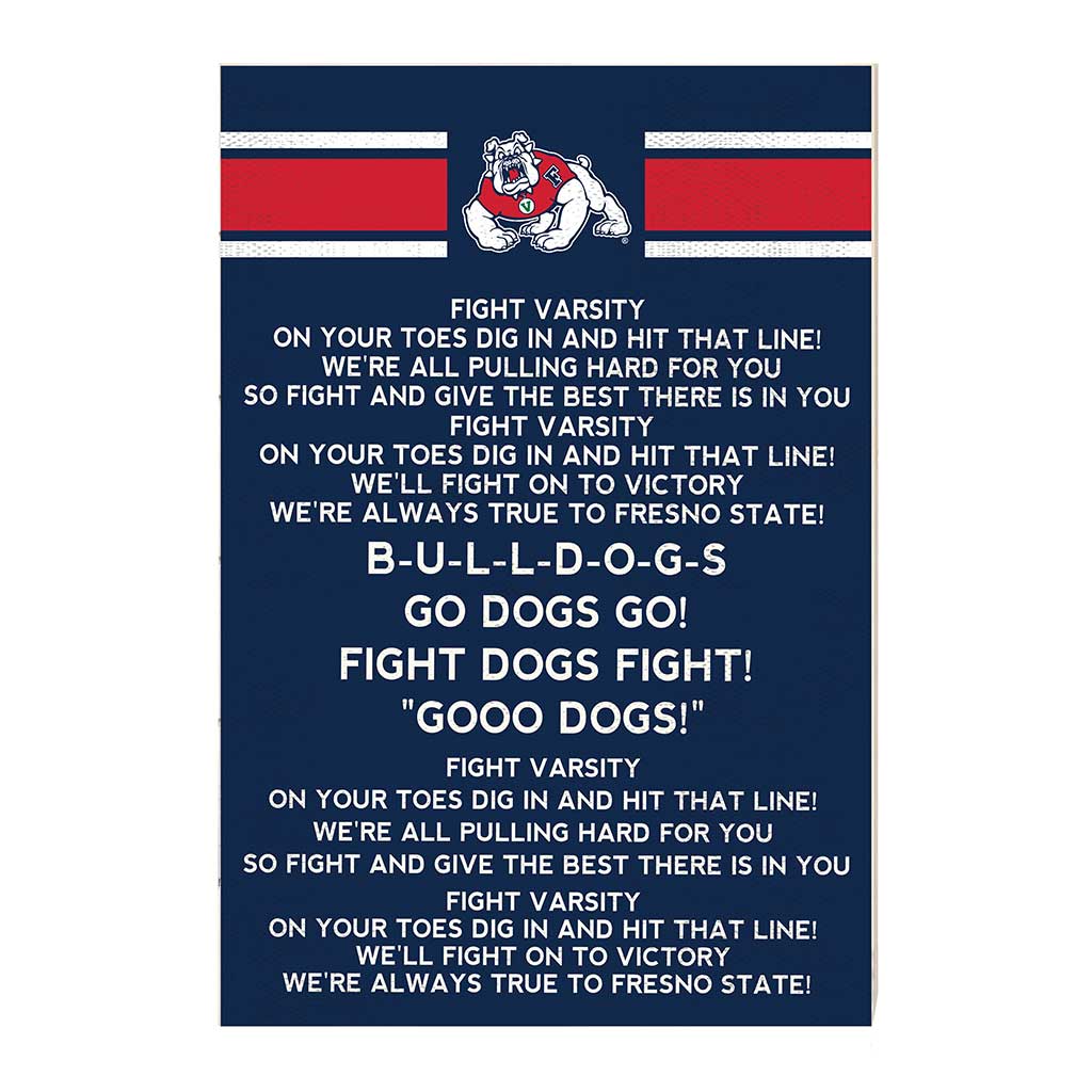 35x24 Fight Song Fresno State Bulldogs