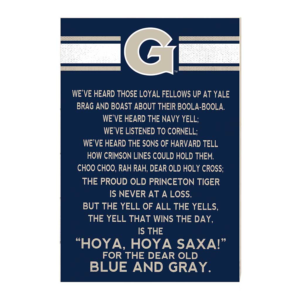 35x24 Fight Song Georgetown Hoyas