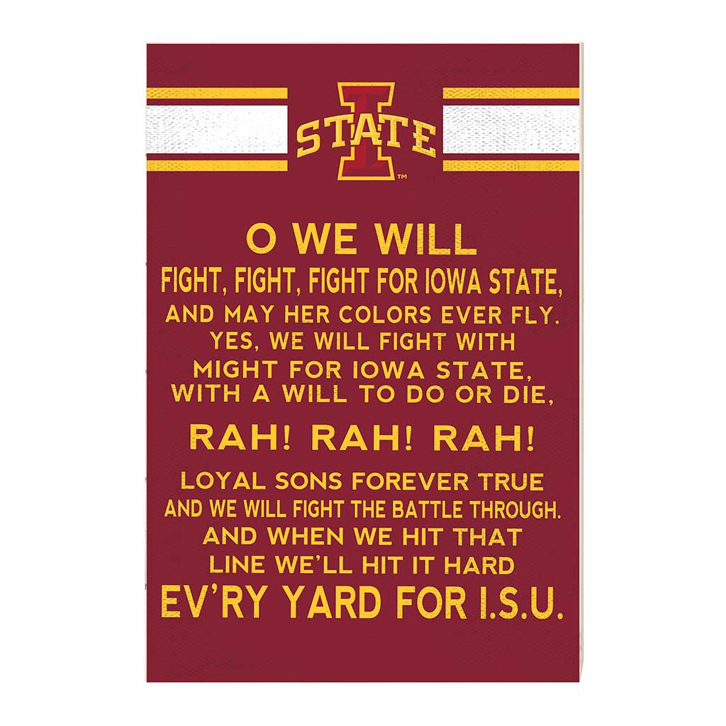 35x24 Fight Song Iowa State Cyclones