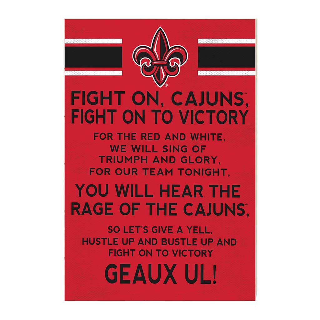 35x24 Fight Song Louisiana State Lafayette Ragin Cajuns