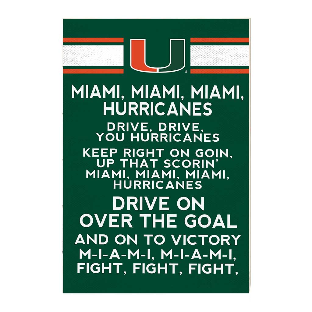 35x24 Fight Song Miami Hurricanes