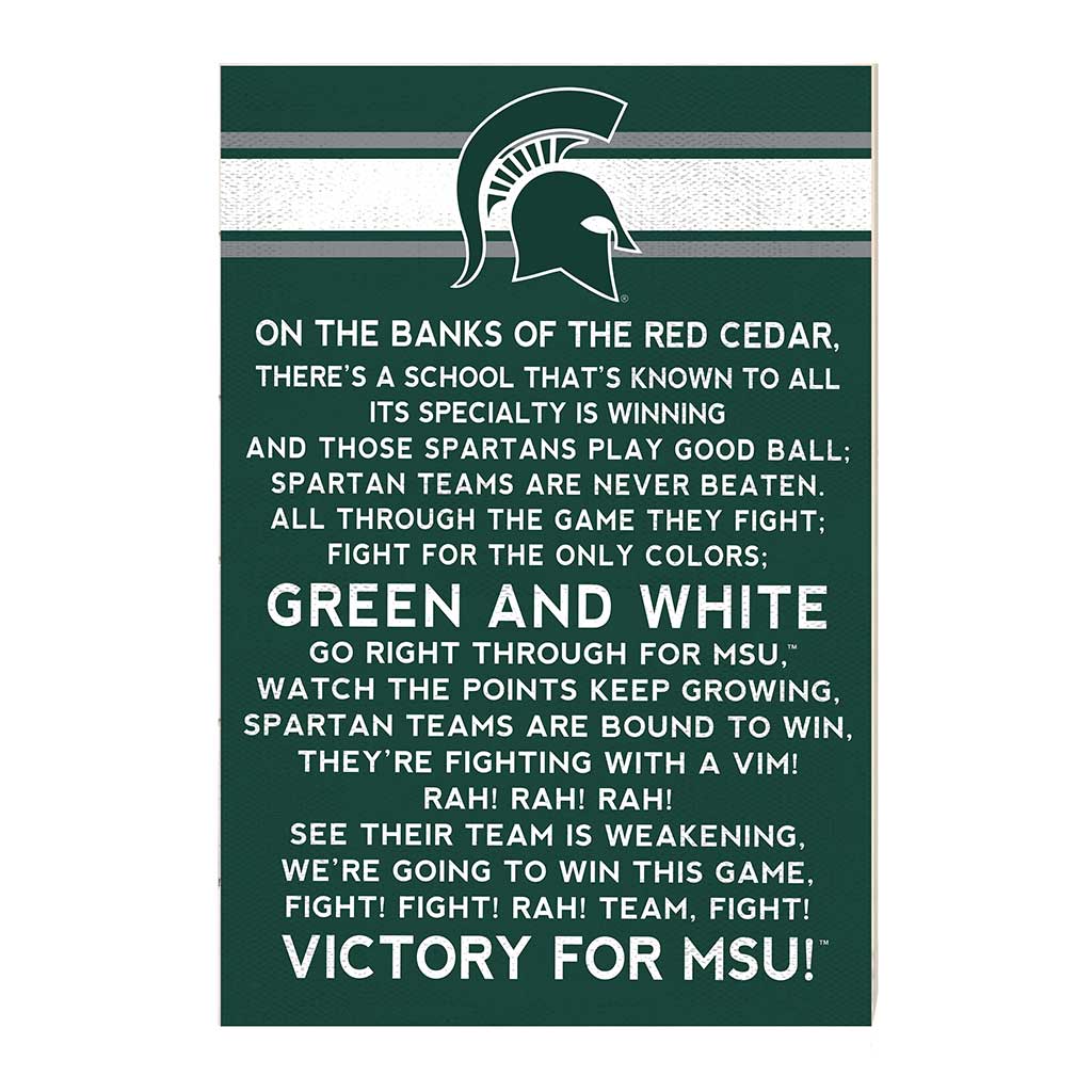 35x24 Fight Song Michigan State Spartans