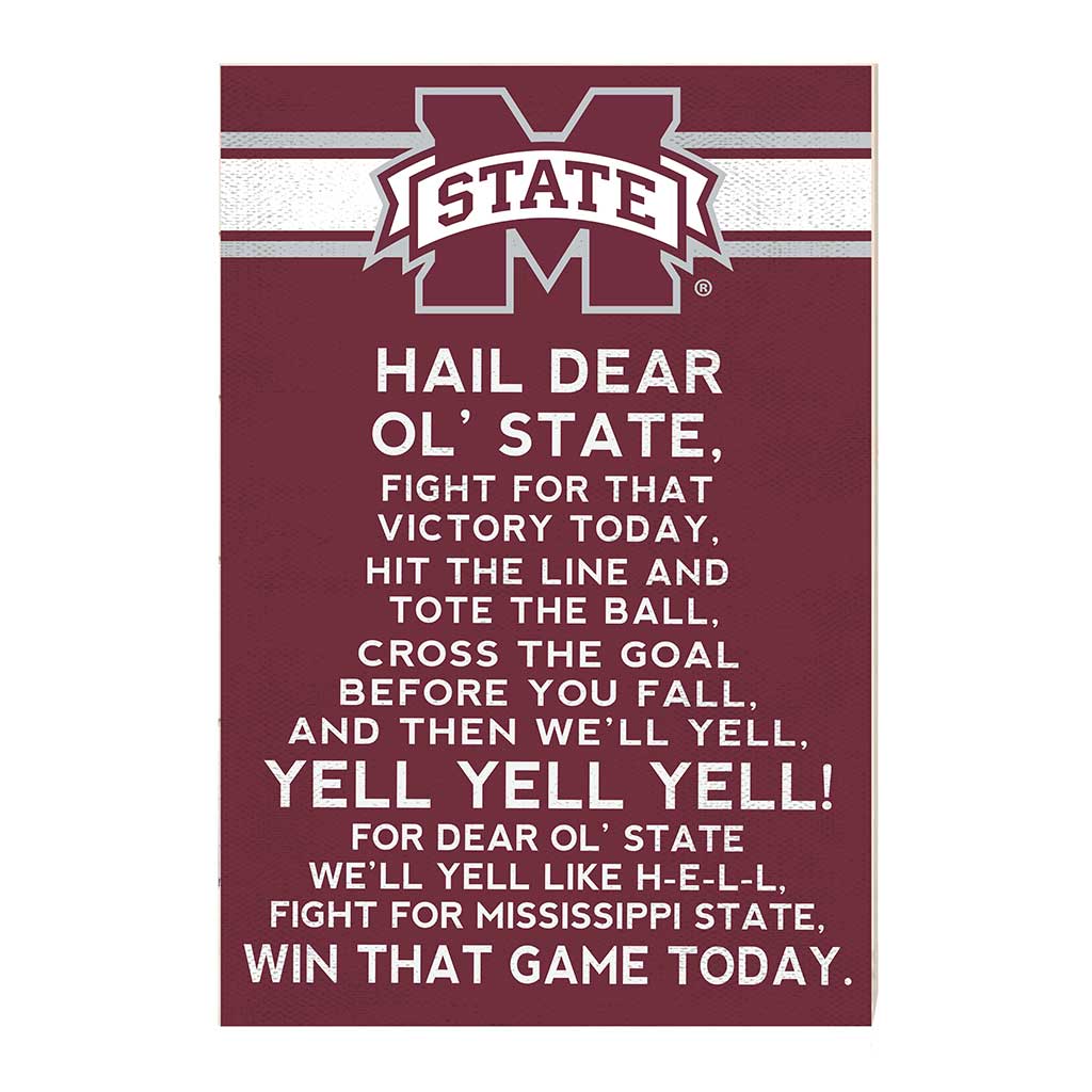 35x24 Fight Song Mississippi State Bulldogs
