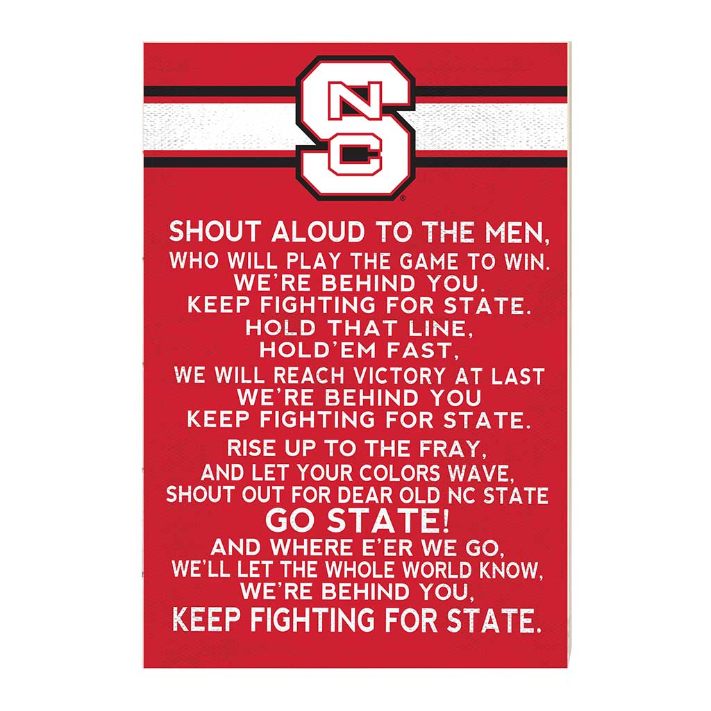 35x24 Fight Song North Carolina State Wolfpack