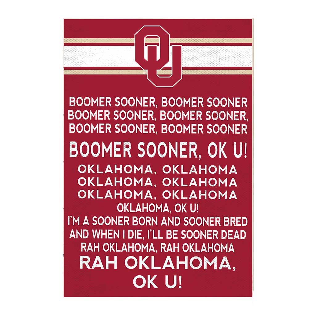 35x24 Fight Song Oklahoma Sooners