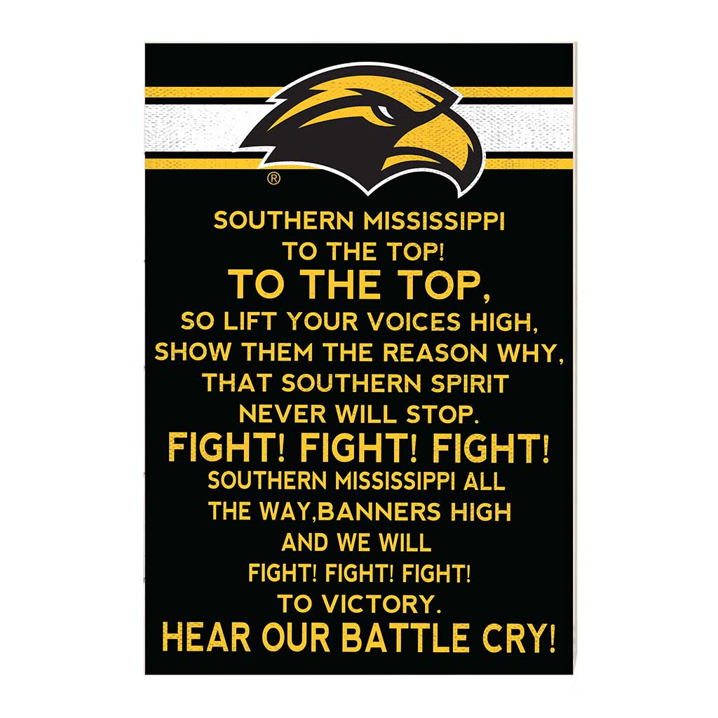 35x24 Fight Song Southern Mississippi Golden Eagles