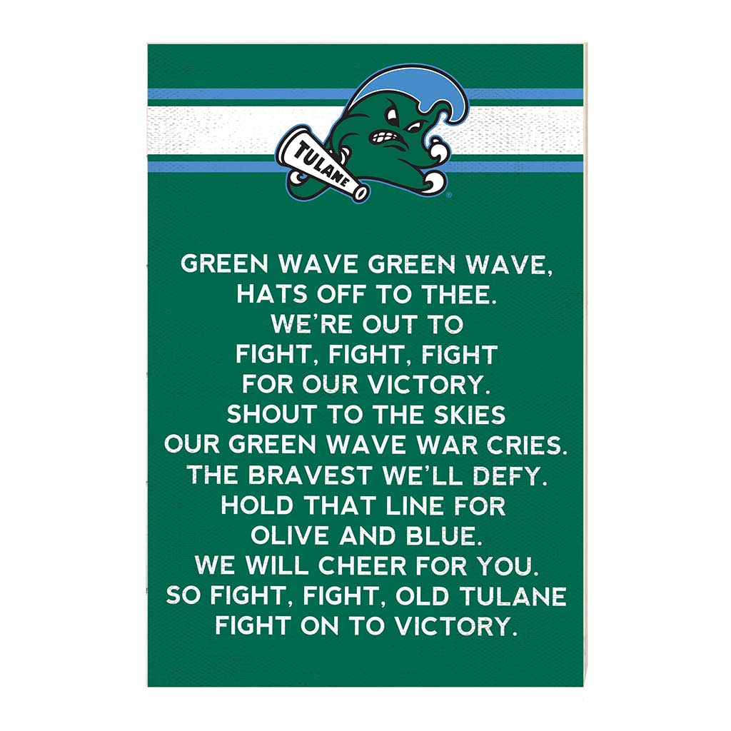 35x24 Fight Song Tulane Green Wave