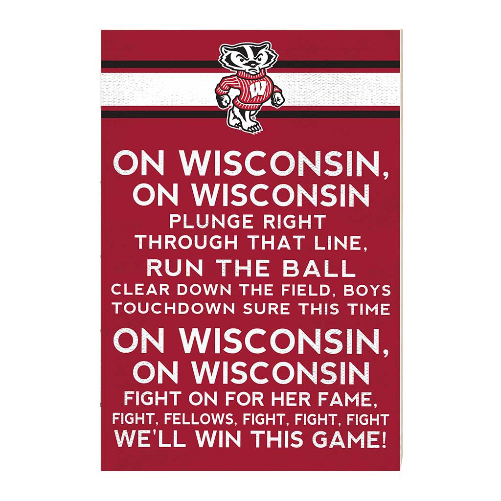 35x24 Fight Song Wisconsin Badgers