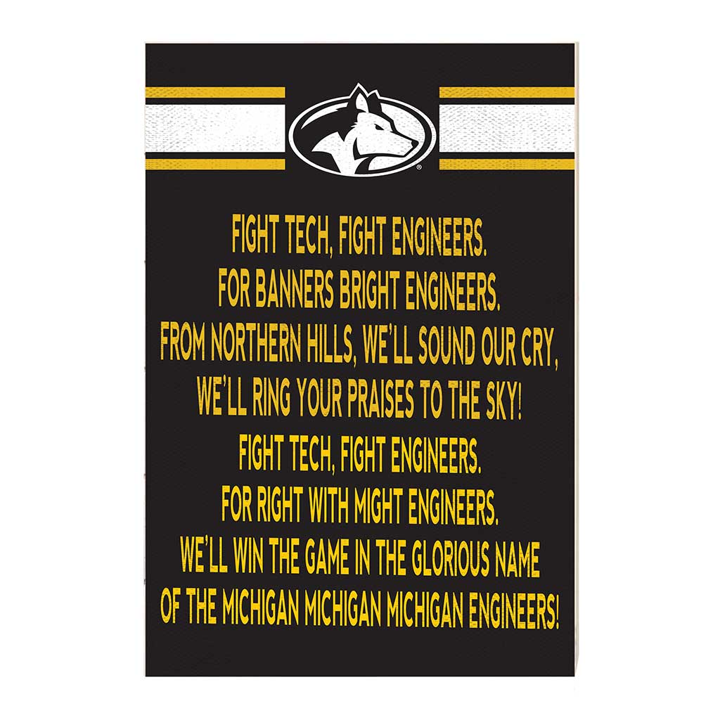 35x24 Fight Song Michigan Tech University Huskies