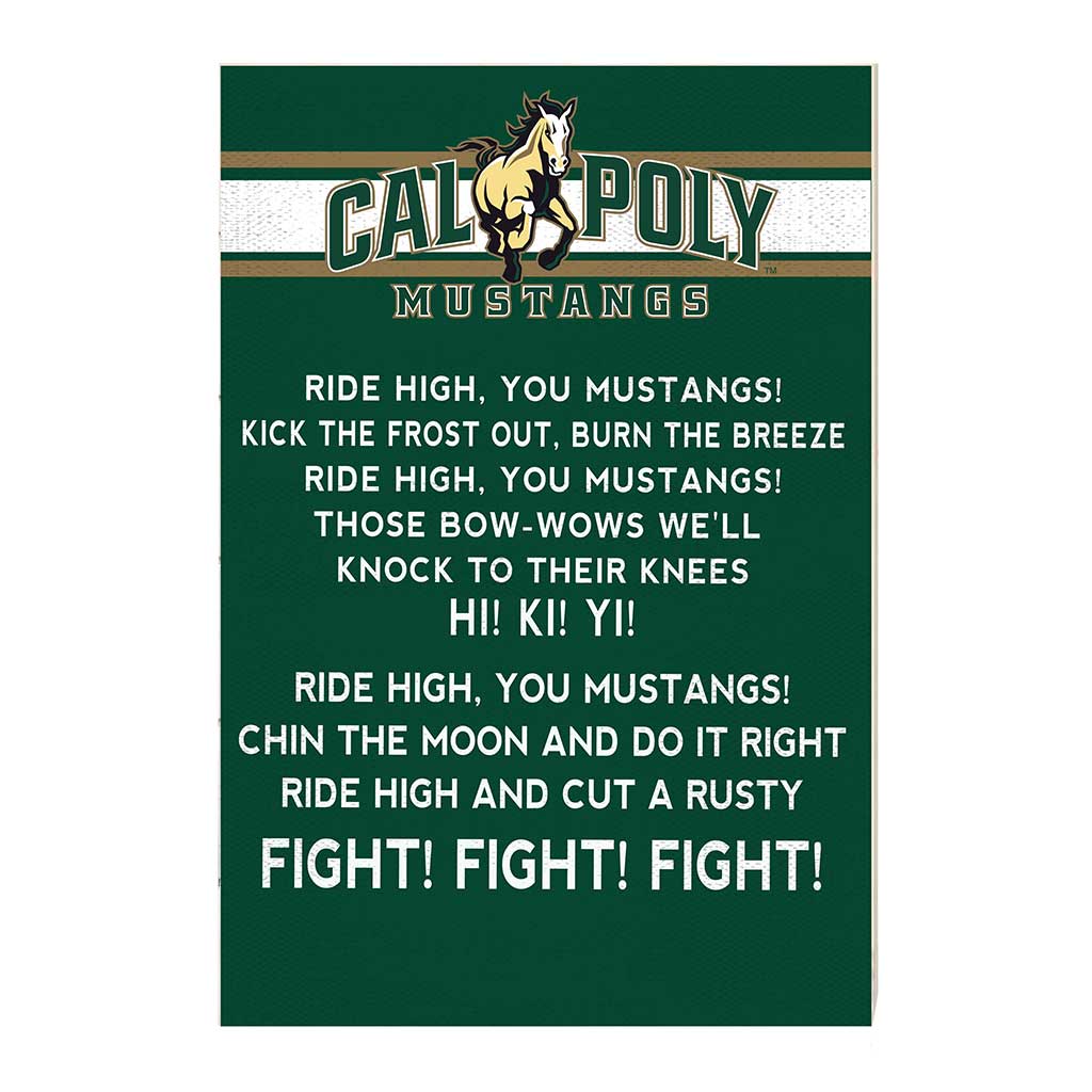 35x24 Fight Song California Polytechnic State Mustangs