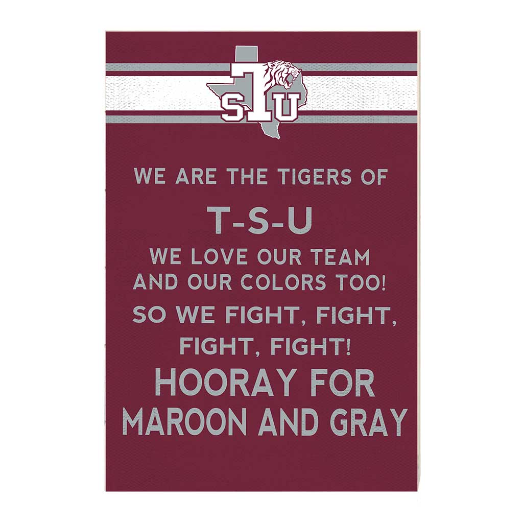 35x24 Fight Song Texas Southern Tigers