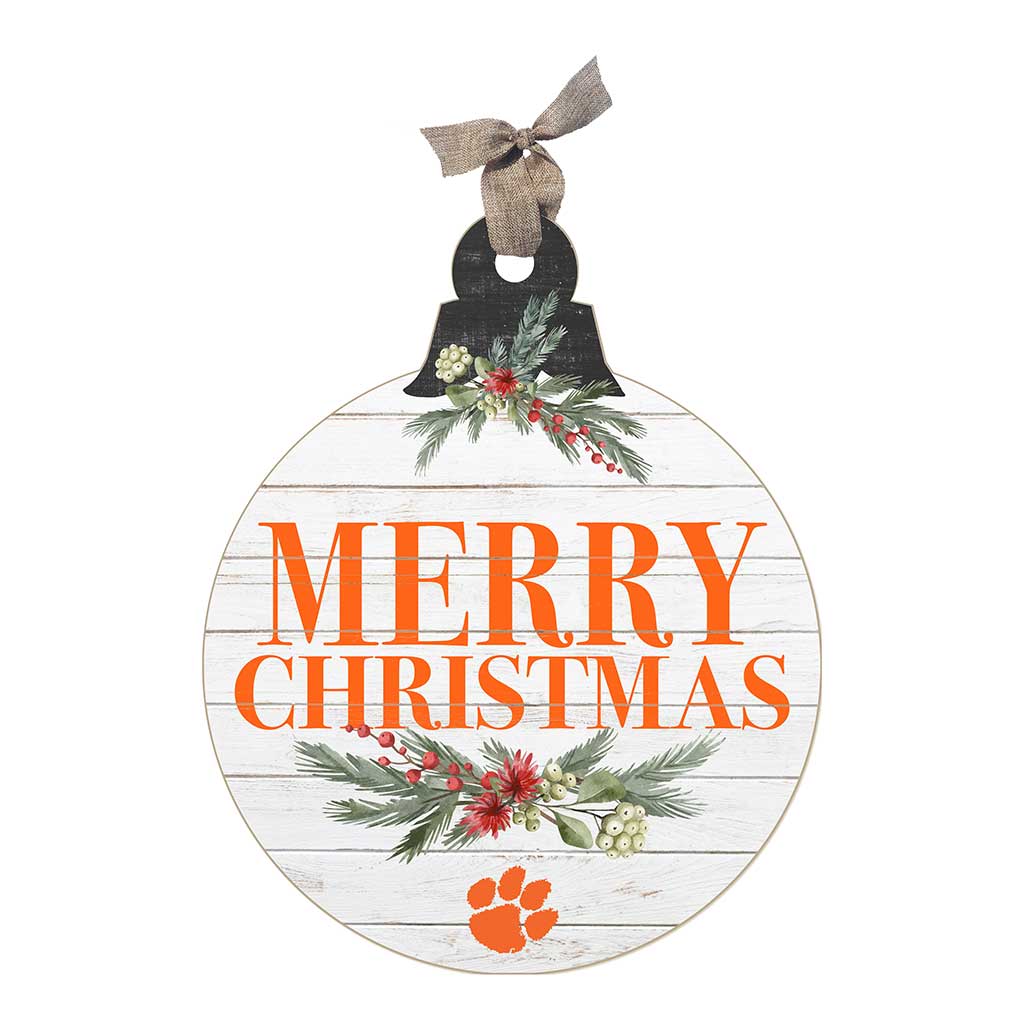 20 Inch Merry Christmas Ornament Sign Clemson Tigers
