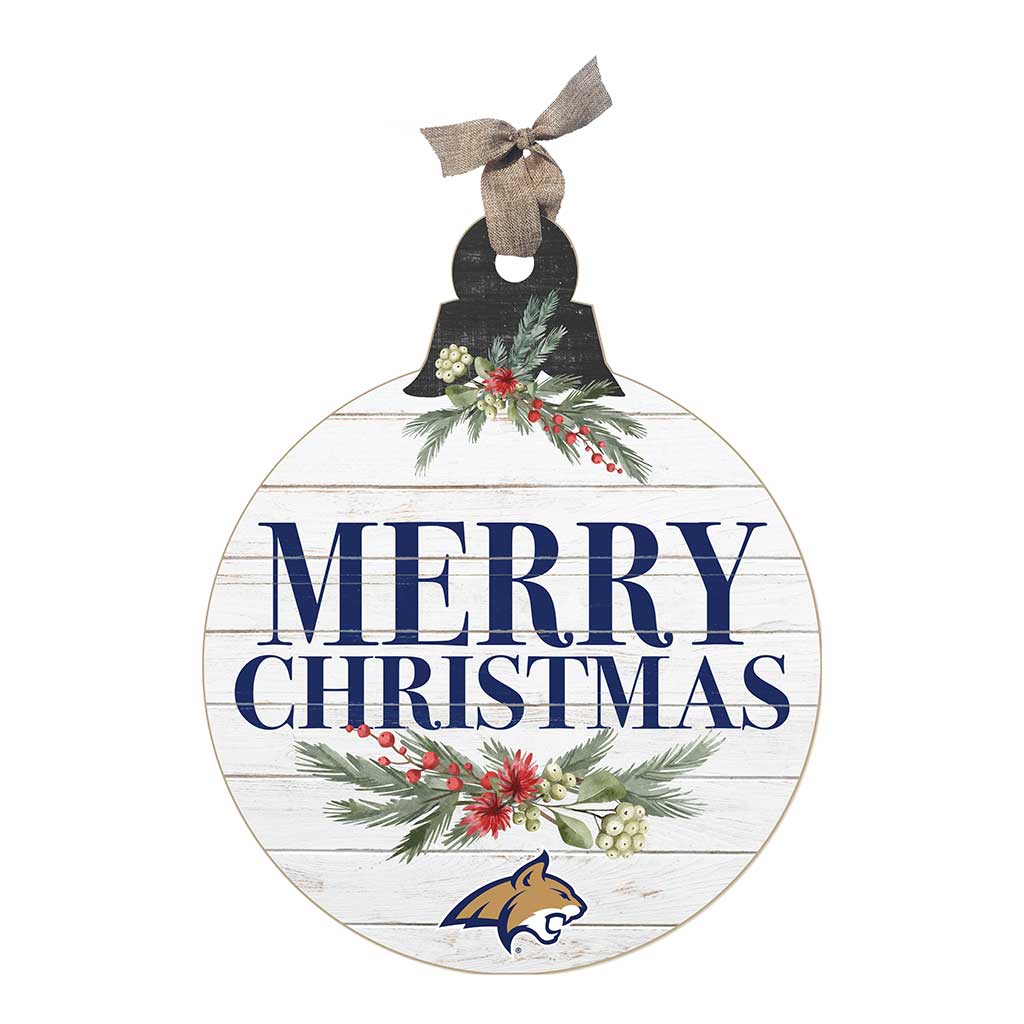 20 Inch Merry Christmas Ornament Sign Montana State Fighting Bobcats