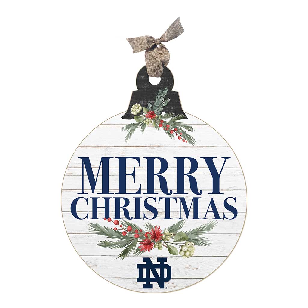 20 Inch Merry Christmas Ornament Sign Notre Dame Fighting Irish
