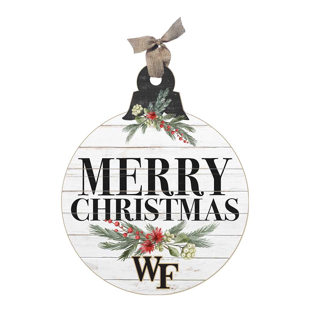 20 Inch Merry Christmas Ornament Sign Wake Forest Demon Deacons