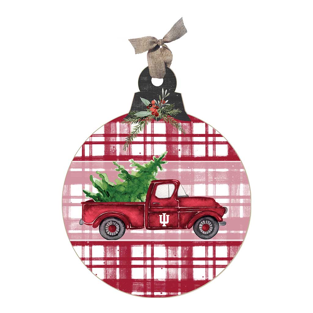 10 Inch Christmas Truck Ornament Sign Indiana Hoosiers