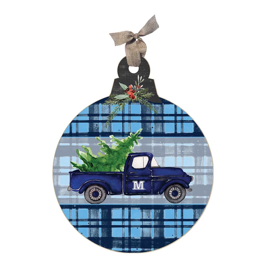 10 Inch Christmas Truck Ornament Sign Maine (Orono) Black Bears