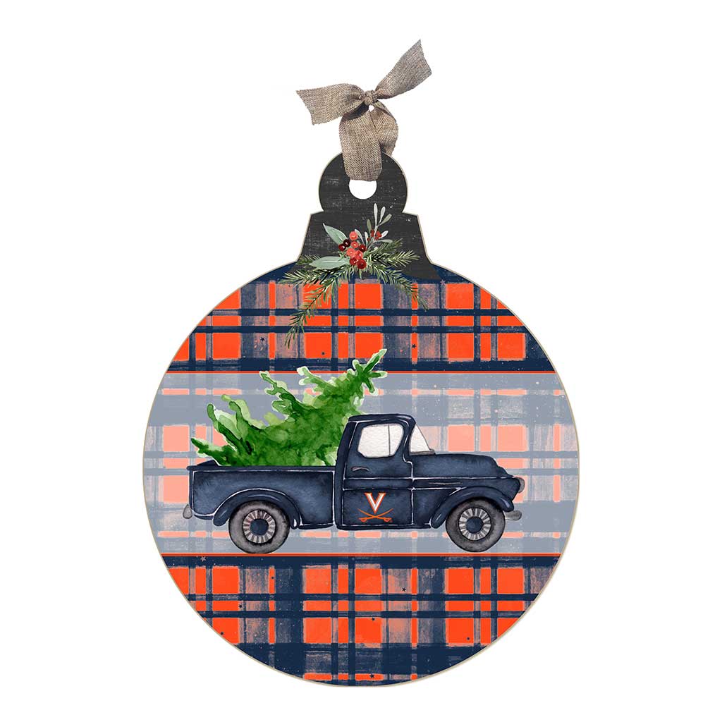 10 Inch Christmas Truck Ornament Sign Virginia Cavaliers