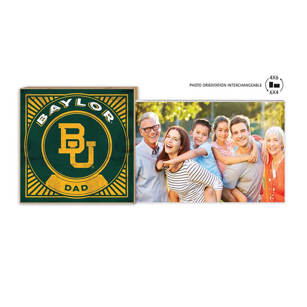 Floating Picture Frame Proud Dad Retro Team Baylor Bears