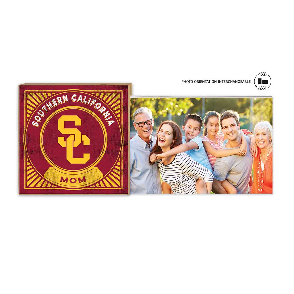 Floating Picture Frame Proud Mom Retro Team Southern California Trojans
