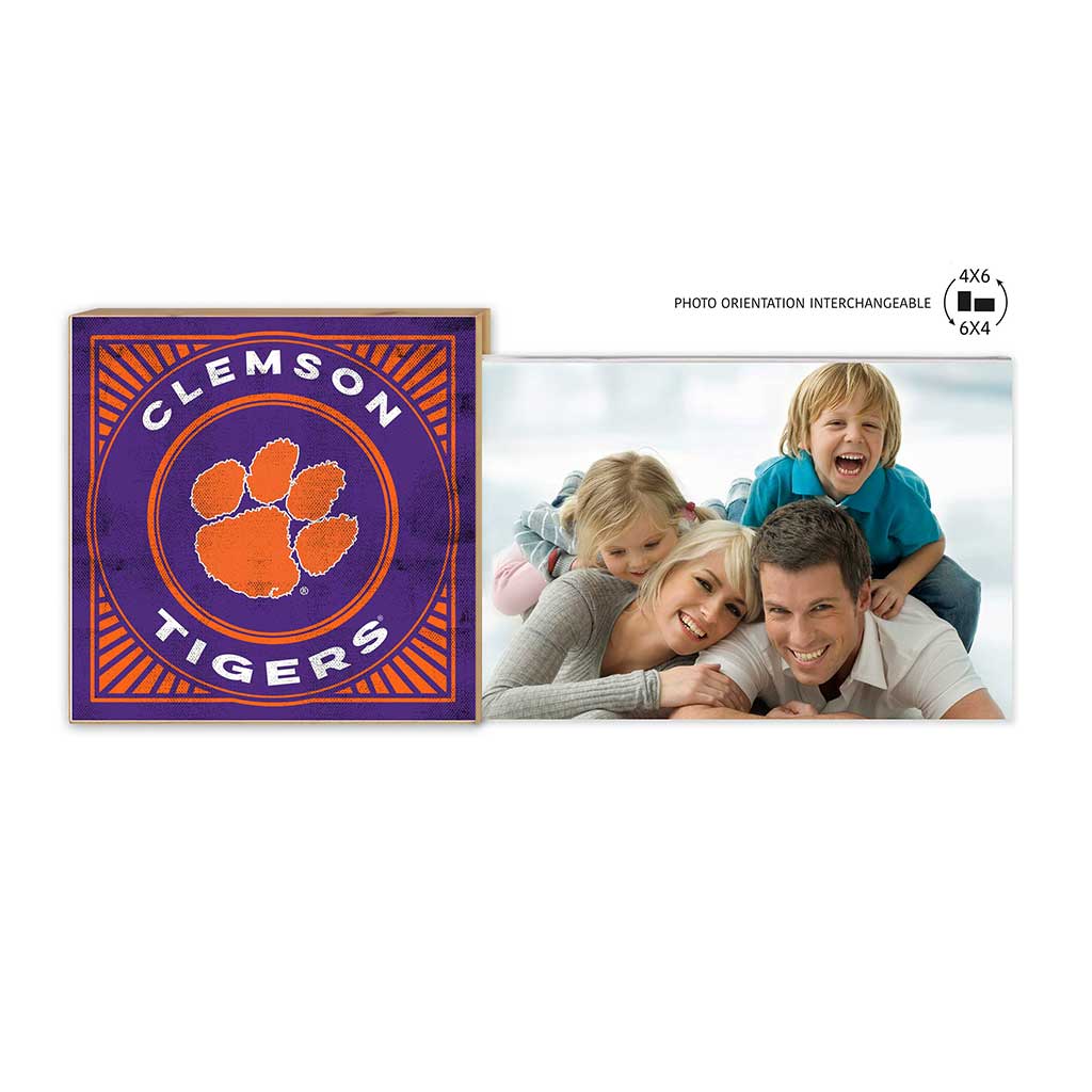 Floating Picture Frame Retro Team Logo Clemson Tigers