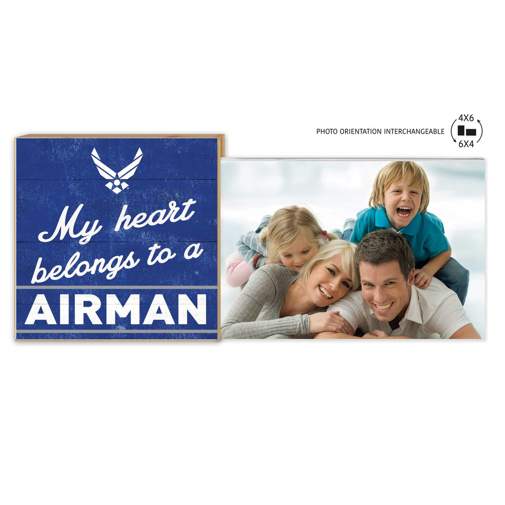 Floating Picture Frame Military My Heart Belongs Air Force