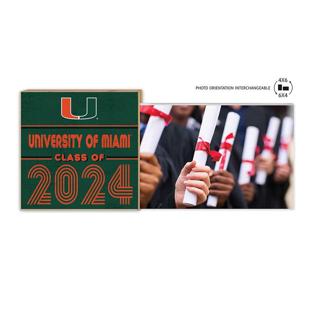 Floating Picture Frame Class of Grad Miami Hurricanes