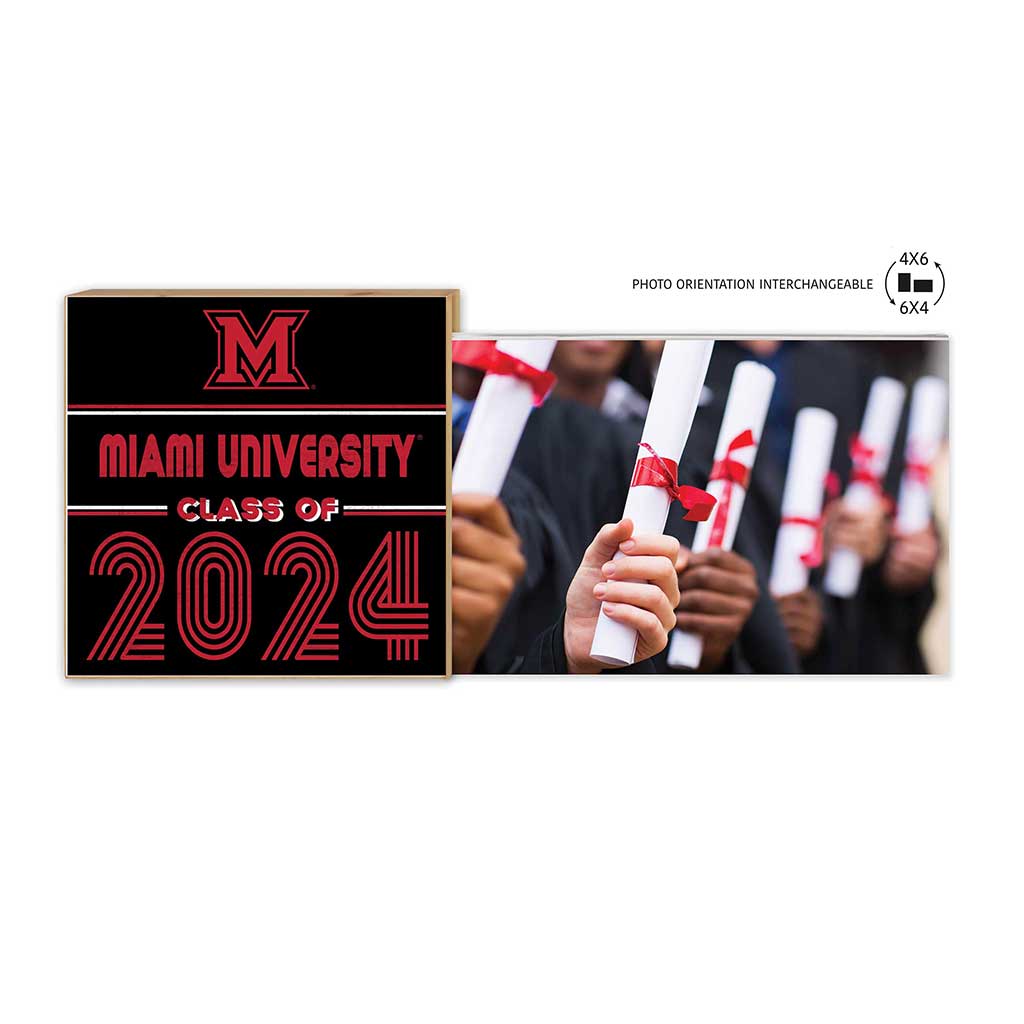 Floating Picture Frame Class of Grad Miami of Ohio Redhawks