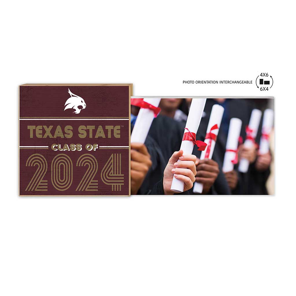 Floating Picture Frame Class of Grad Texas State Bobcats