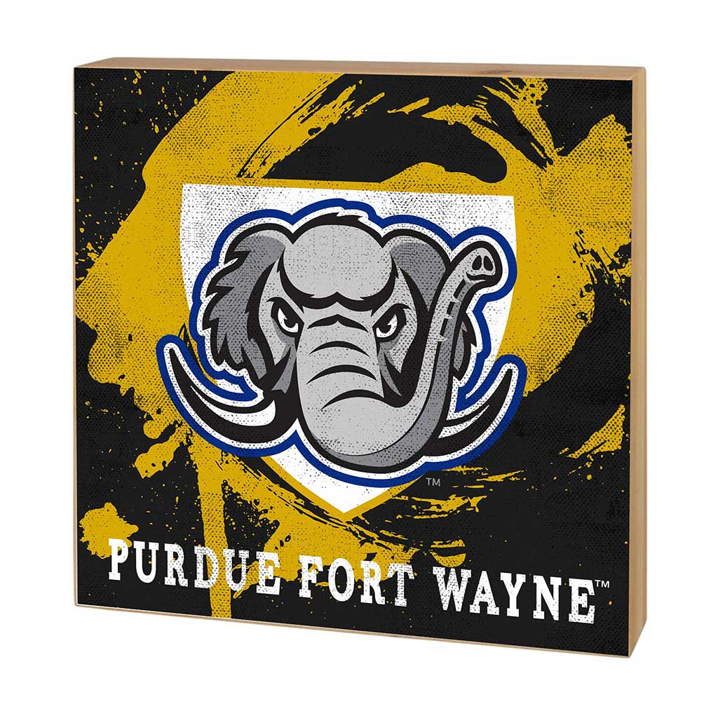 5x5 Block Color Splash Purdue Fort Wayne Mastodons