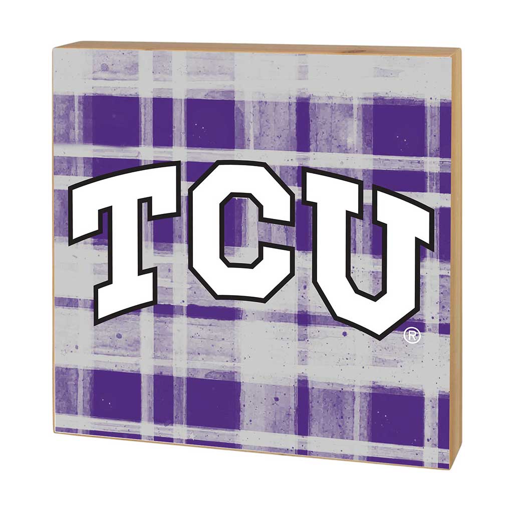 5x5 Block Plaid Texas Christian Horned Frogs