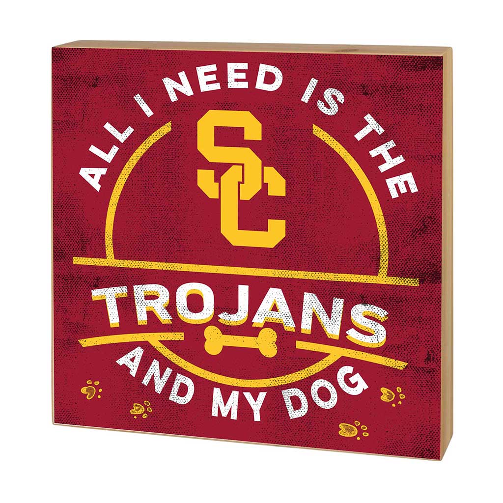 5x5 Block All I Need is Dog and Southern California Trojans