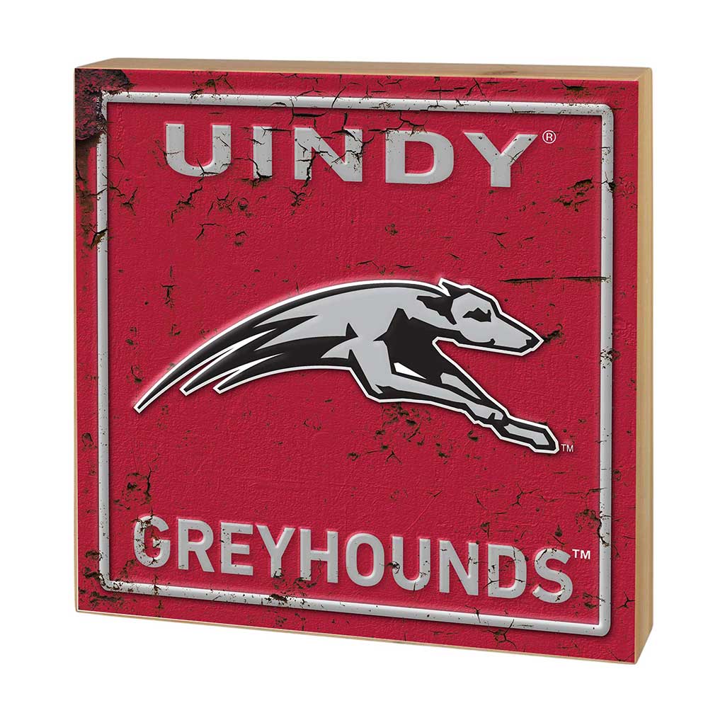 5x5 Block Faux Rusted Tin University of Indianapolis Greyhounds