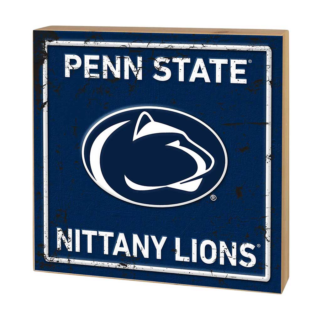 5x5 Block Faux Rusted Tin Penn State Nittany Lions