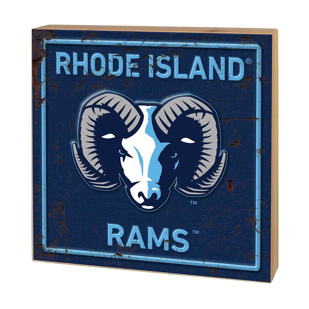 5x5 Block Faux Rusted Tin Rhode Island Rams