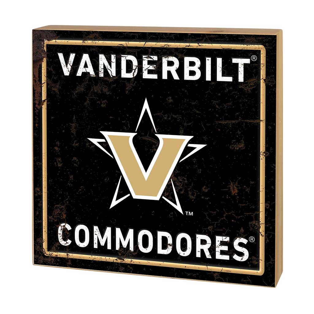 5x5 Block Faux Rusted Tin Vanderbilt Commodores