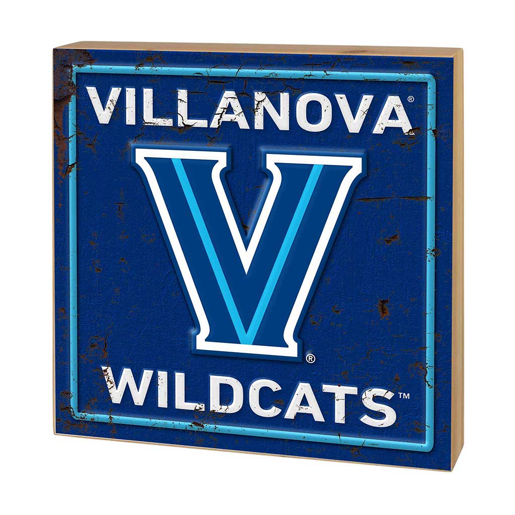 5x5 Block Faux Rusted Tin Villanova Wildcats