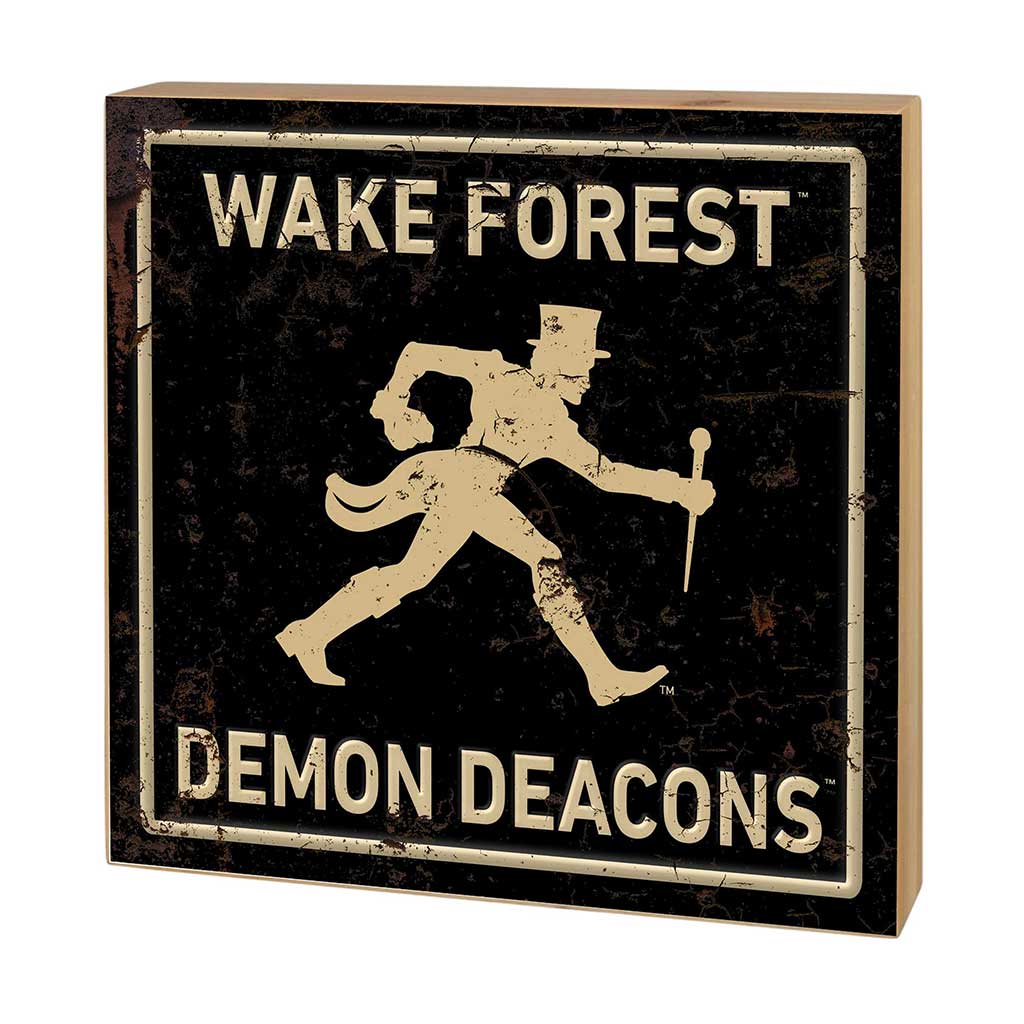 5x5 Block Faux Rusted Tin Wake Forest Demon Deacons