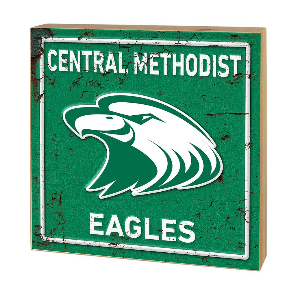5x5 Block Faux Rusted Tin Central Methodist University Eagles