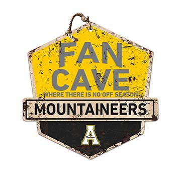 Rustic Badge Fan Cave Sign Appalachian State Mountaineers