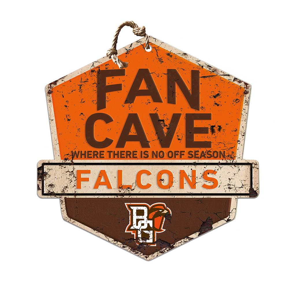 Rustic Badge Fan Cave Sign Bowling Green Falcons