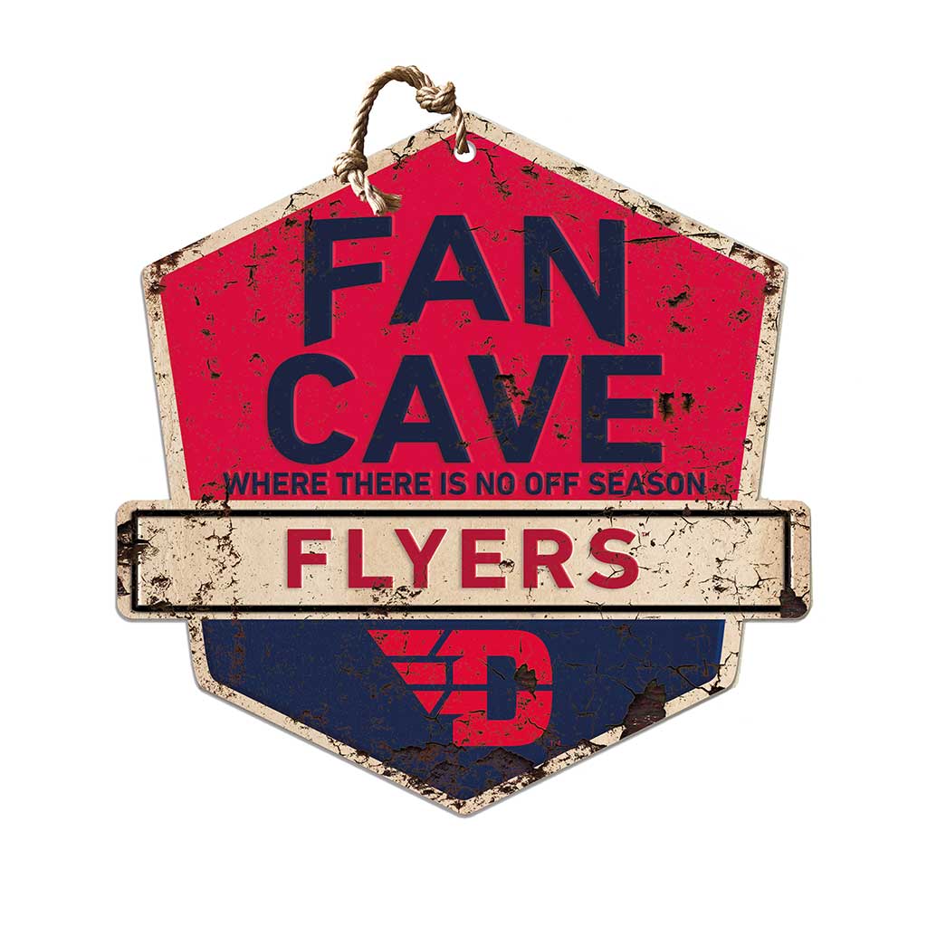 Rustic Badge Fan Cave Sign Dayton Flyers