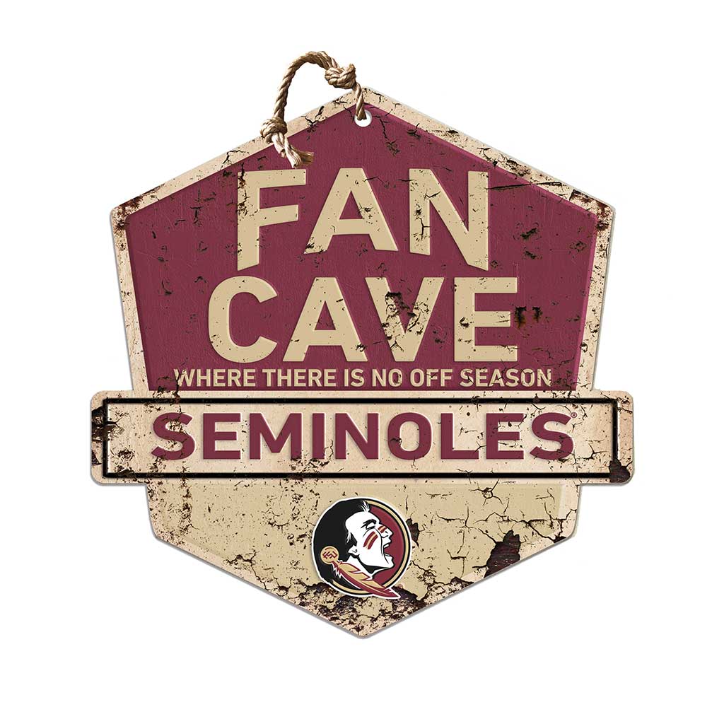 Rustic Badge Fan Cave Sign Florida State Seminoles