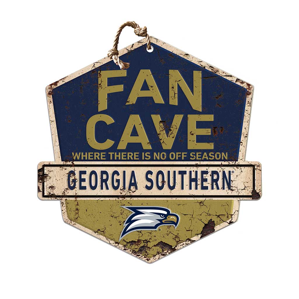 Rustic Badge Fan Cave Sign Georgia Southern Eagles