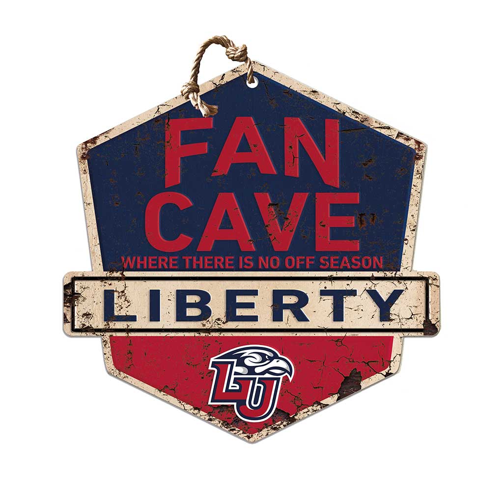 Rustic Badge Fan Cave Sign Liberty Flames