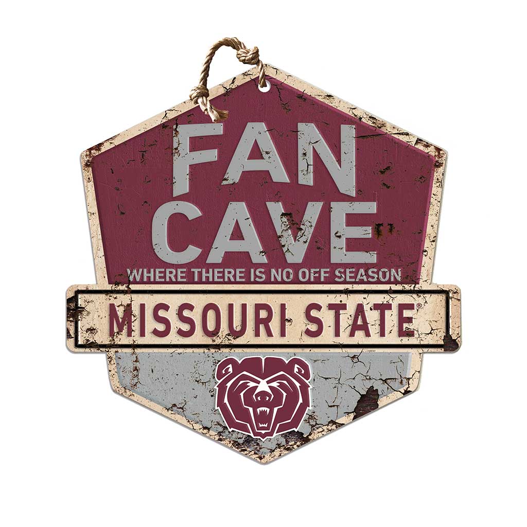 Rustic Badge Fan Cave Sign Missouri State Bears