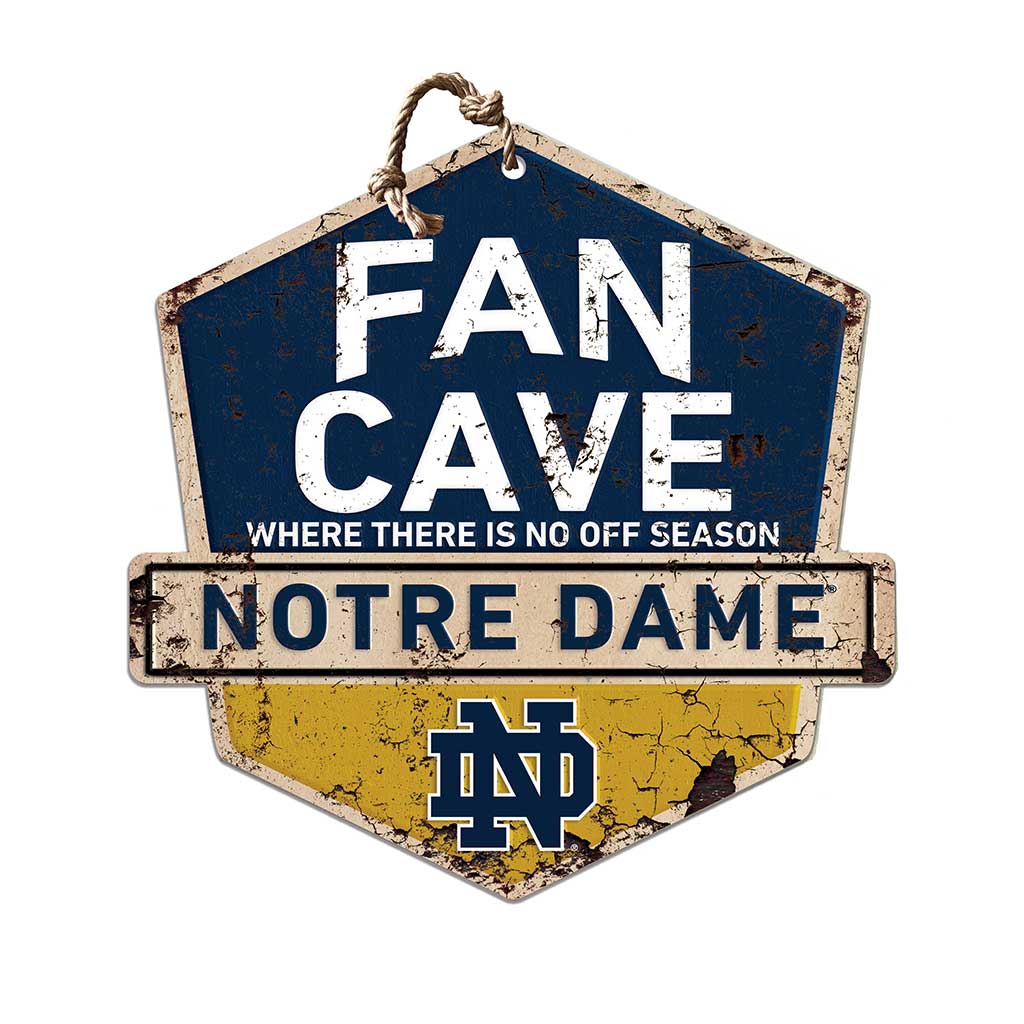 Rustic Badge Fan Cave Sign Notre Dame Fighting Irish