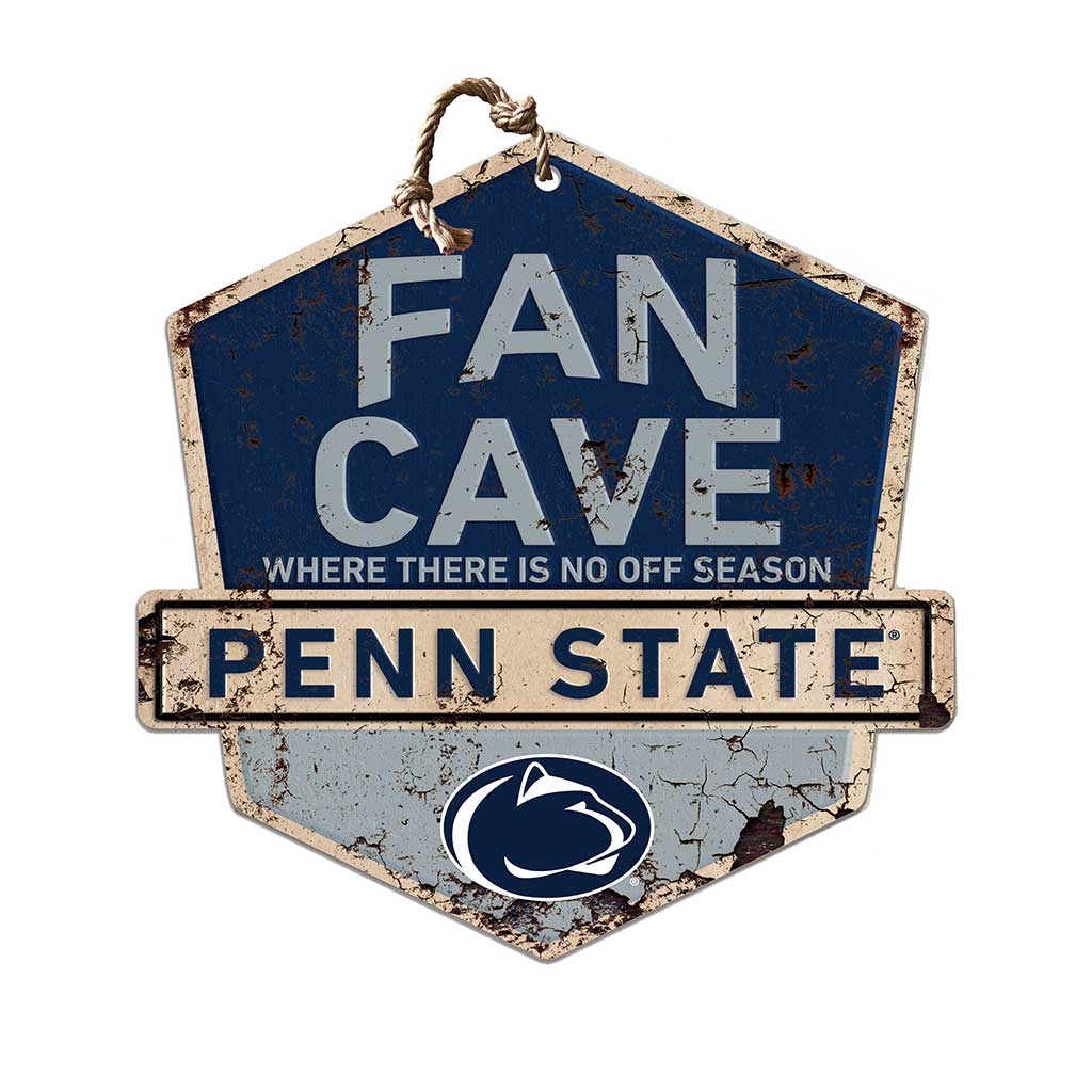 Rustic Badge Fan Cave Sign Penn State Nittany Lions