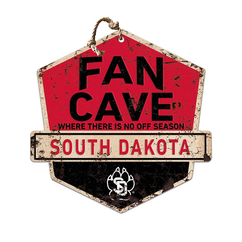 Rustic Badge Fan Cave Sign South Dakota Coyotes